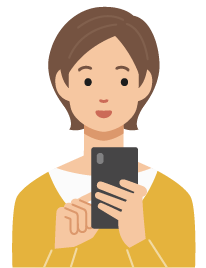 スマホを操作する女性